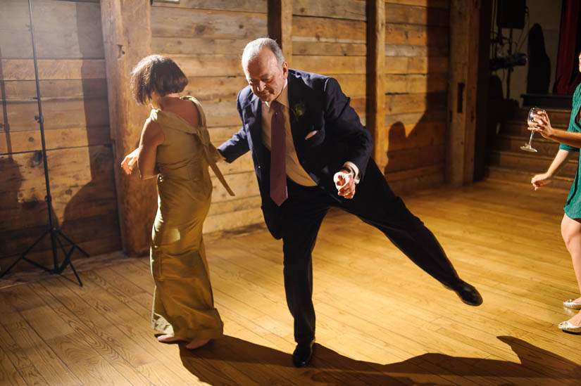 parents dancing together at the barns at wolf trap