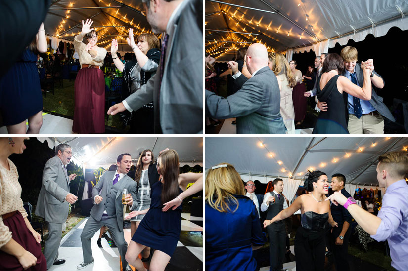 dance party at private residence wedding