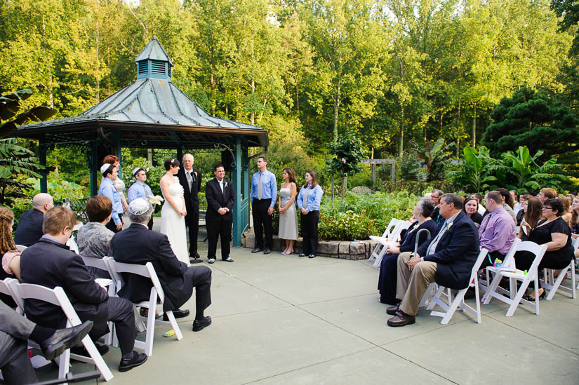 wedding ceremony at brookside gardens