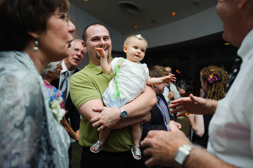 baby dancing at brookside gardens wedding