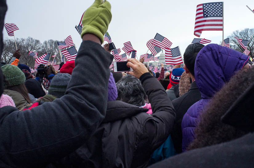 inauguration crowds on the national mall