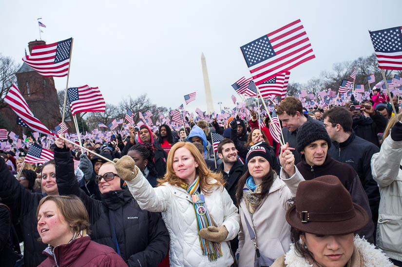 crowds gathered on the national mall for the 2013 inauguration