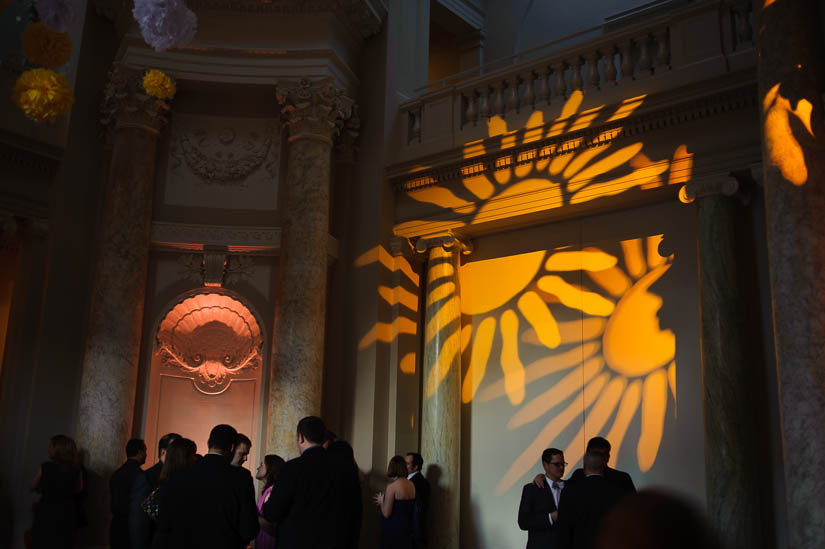 sun lights at carnegie institution for science wedding