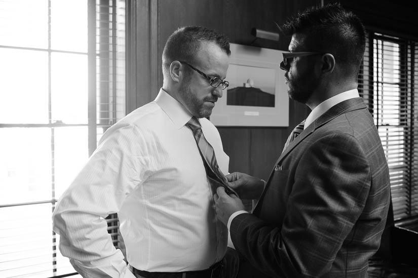 grooms getting ready at carnegie institution for science