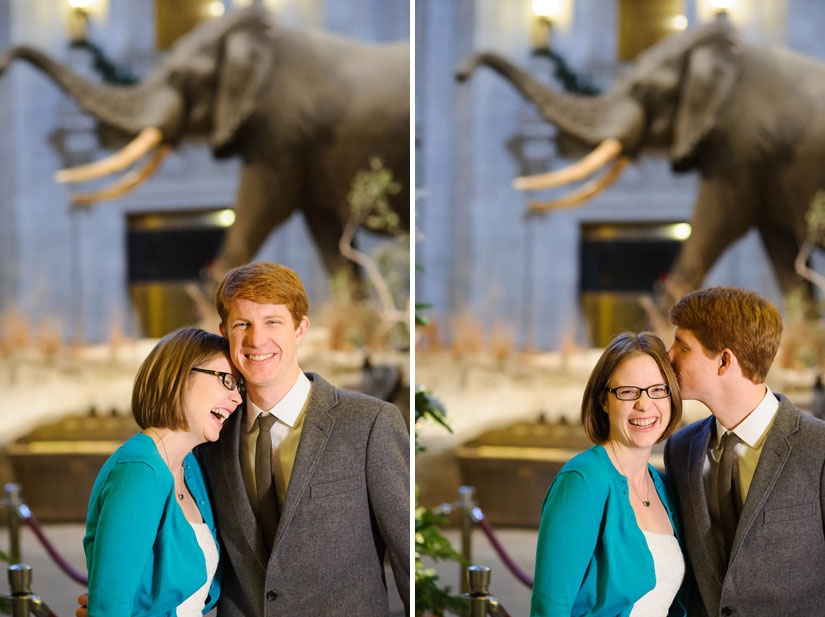 engagement photography at natural history museum