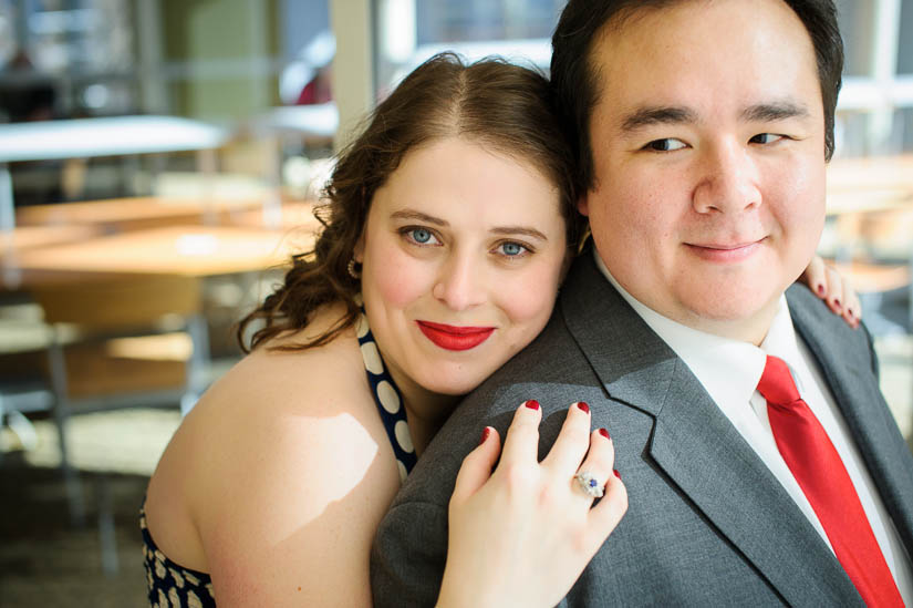 wedding portraits at the rockville library