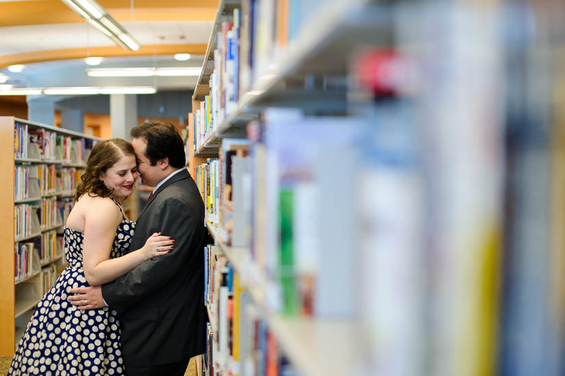 wedding photography in the rockville library
