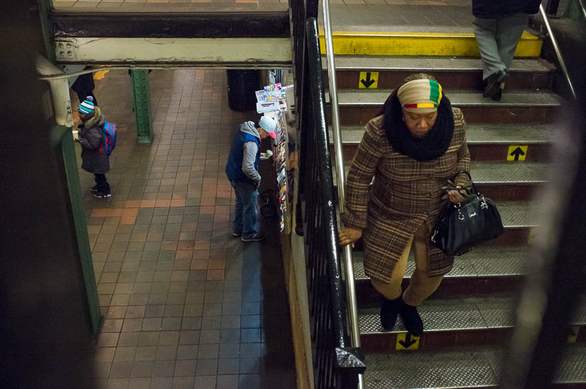 walking through the borough hall subway