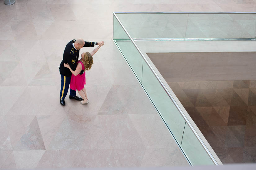 dancing for wedding portraits at the national gallery of art