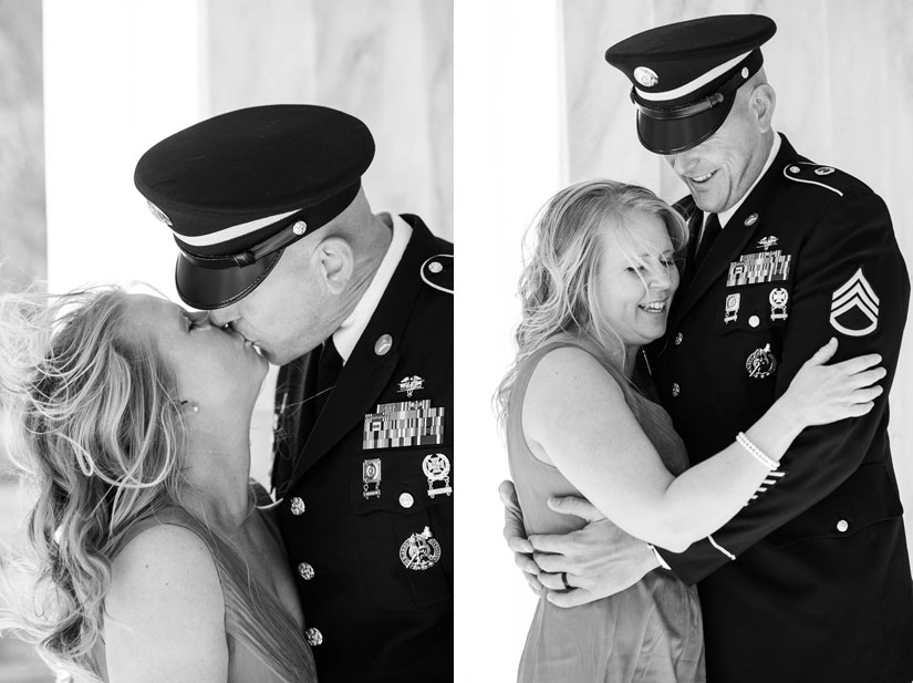 wedding portraits at the dc war memorial