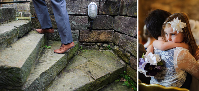 wedding guests at danby castle ceremony