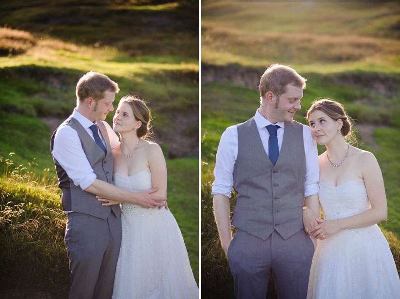 bride and groom portraits in north yorkshire, england