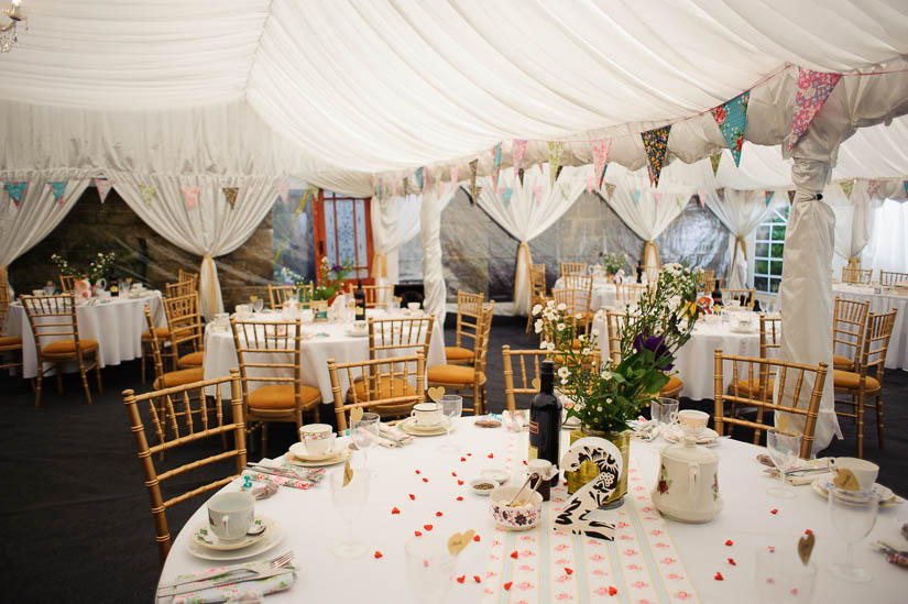 wedding with a vintage tea party theme