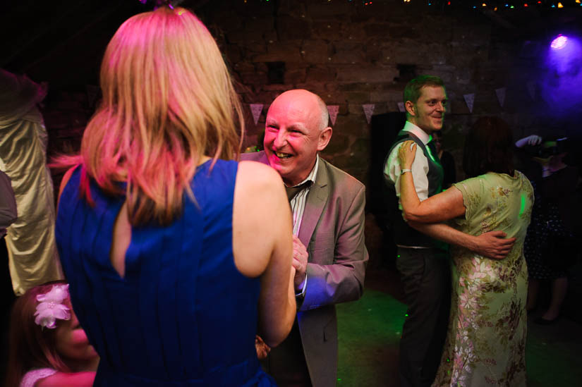 guests dancing at danby castle wedding