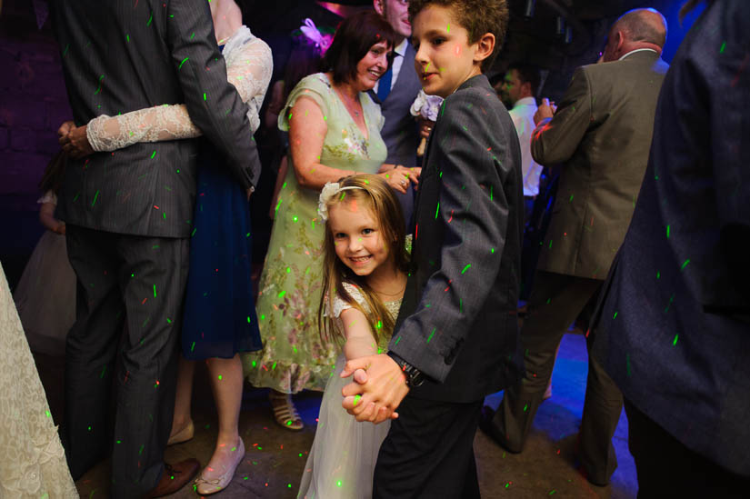 kids dancing at danby castle wedding reception