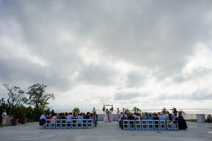 wedding ceremony at love point at kent island