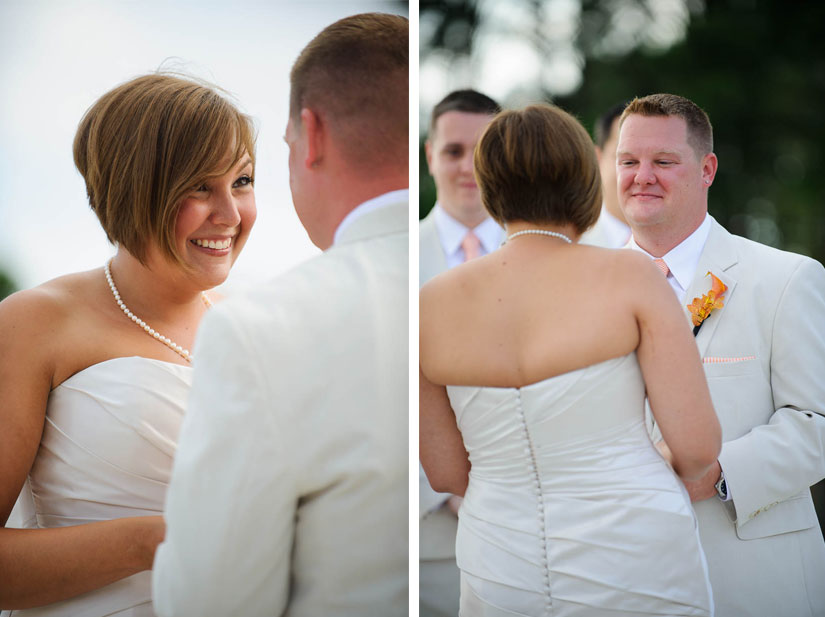 bride and groom at love point at kent island