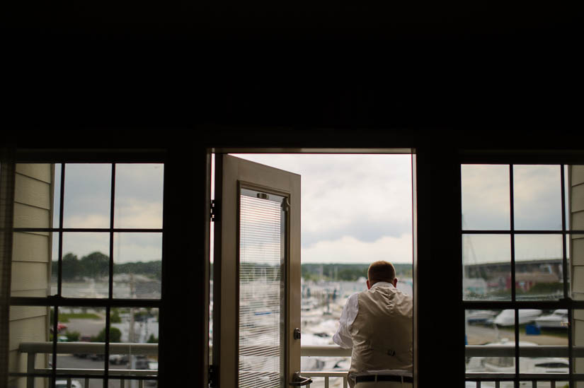 groom at eastern shore wedding