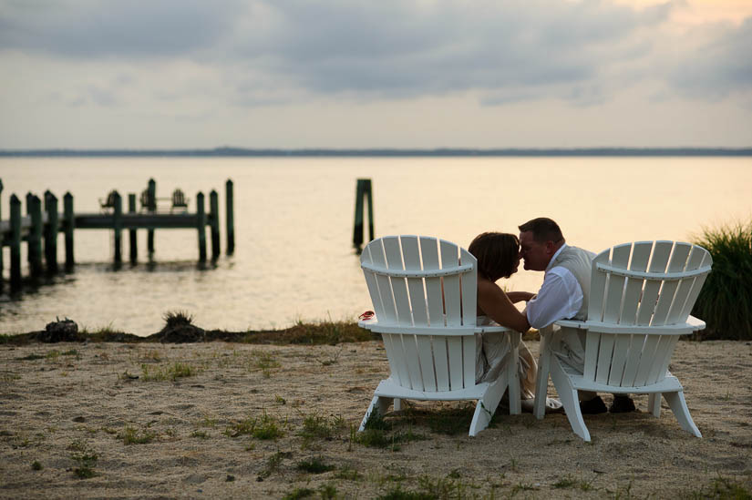 portraits on the beach at maryland eastern shore wedding