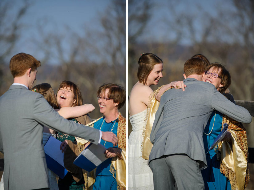 wedding officiants at bluemont vineyard