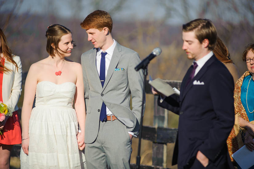 wedding ceremony at bluemont vineyard