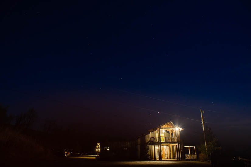 bluemont vineyard wedding at night