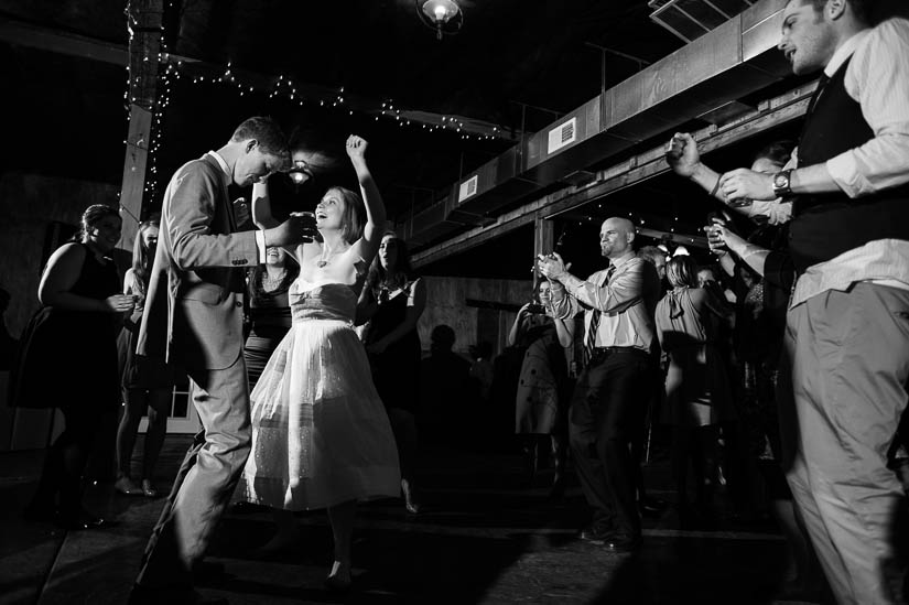 dramatic lighting at bluemont vineyard wedding reception