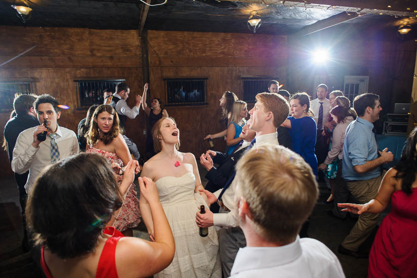 singing at the top of their lungs at the bluemont vineyard wedding