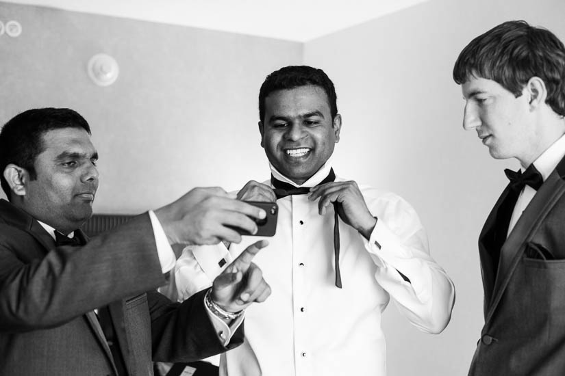 groom getting ready for the wedding