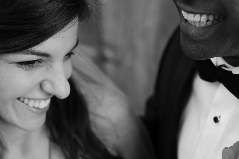 bride and groom candid portraits