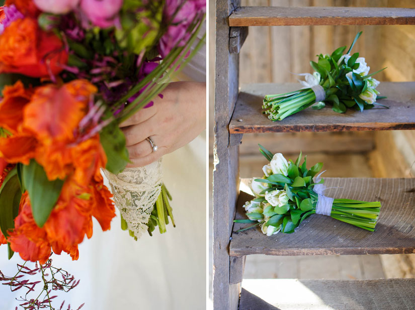 floral decor at comus inn wedding