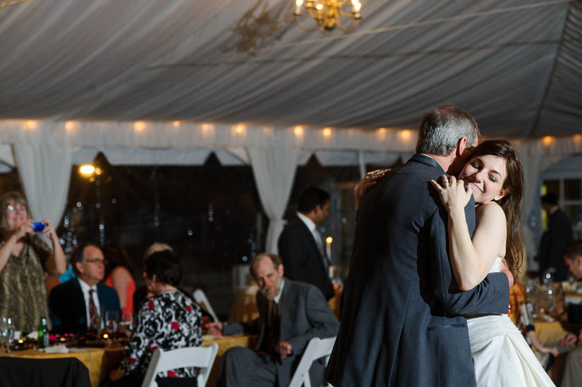father-daughter dance at comus inn wedding
