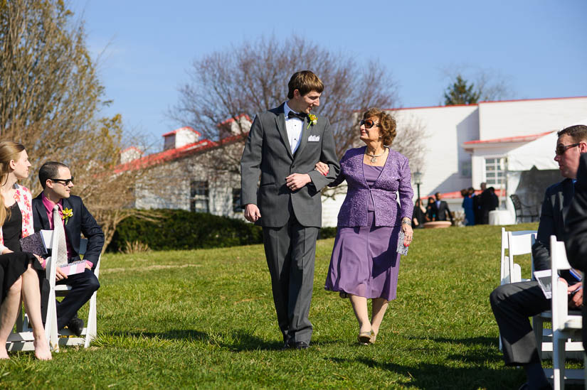 grandmother walking down the aisle