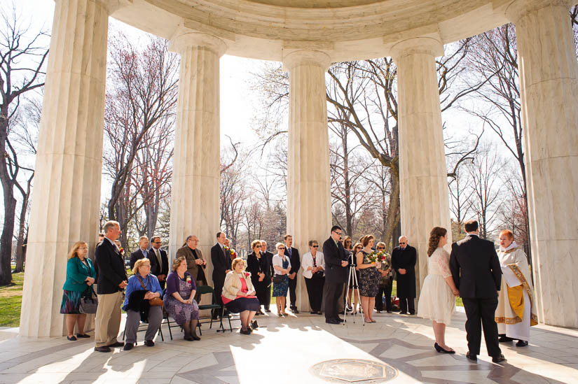 wedding ceremony at dc war memorial