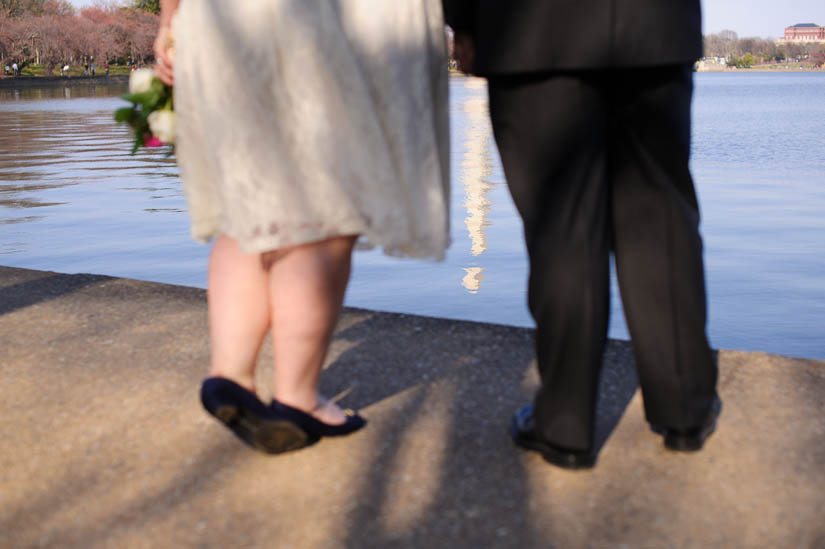 wedding portraits with the washington monument