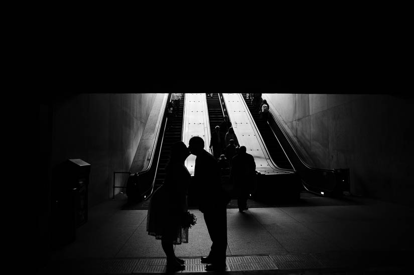 silhouette wedding portraits in the dc metro