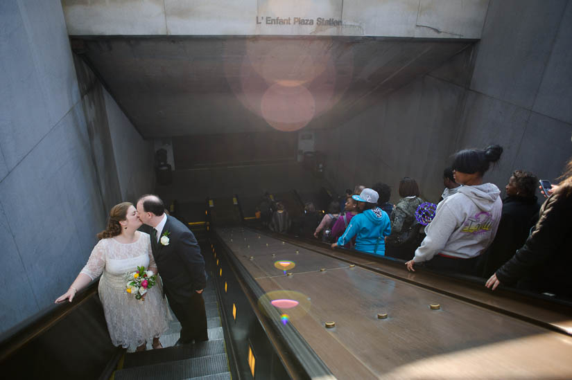 kissing on the dc metro escalators