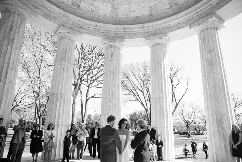 wedding ceremony at the dc war memorial