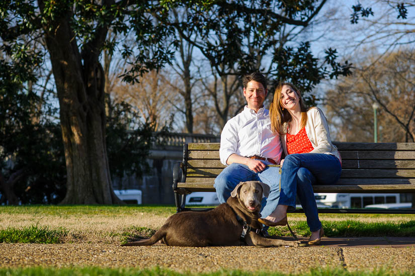 engagement photo shoot on the capitol grounds