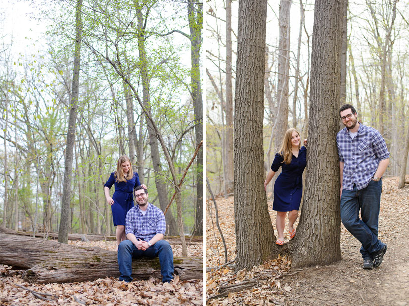 engagement session in the washington dc woods