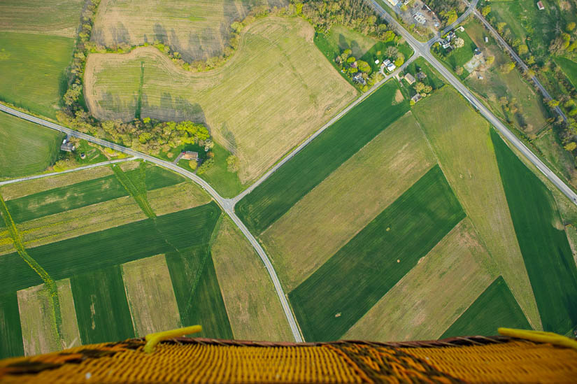 artistic photos from a hot air balloon