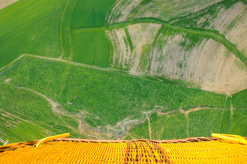 scenery from a hot air balloon