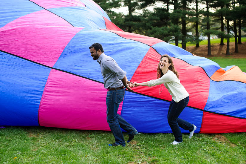 washington dc hot air balloon engagement session