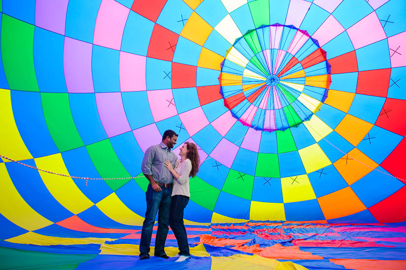 washington dc hot air balloon engagement photos