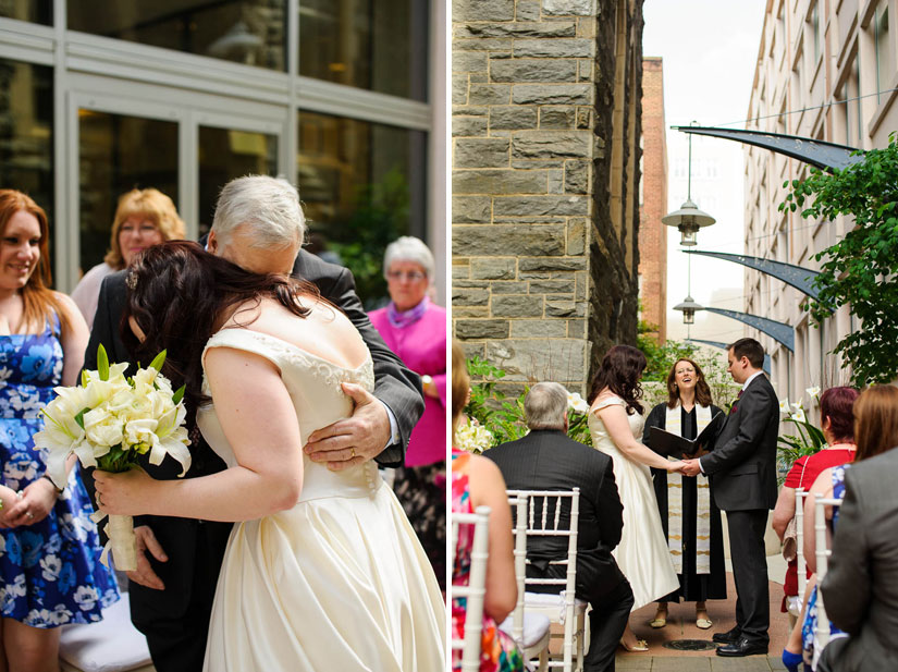 scenes from a washington dc intimate wedding ceremony