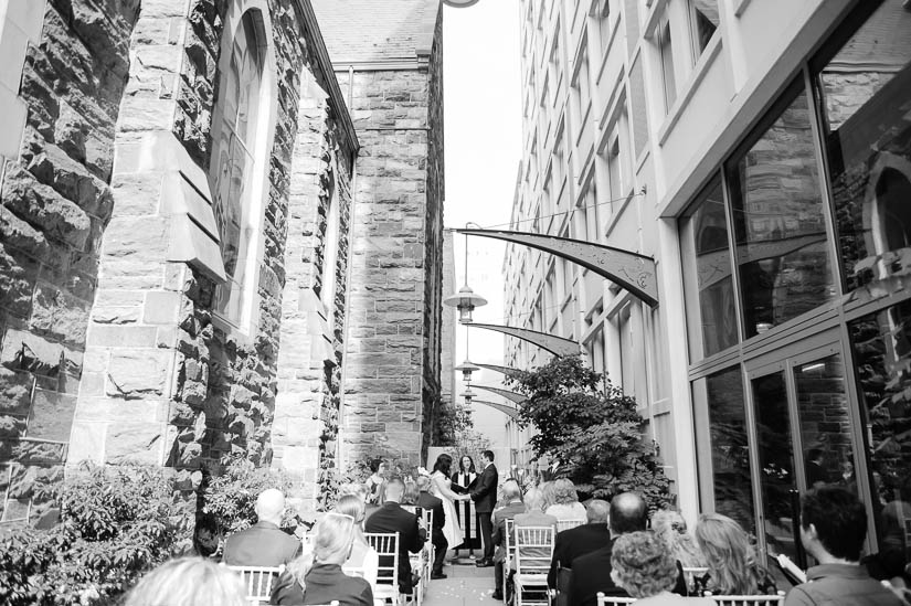 co co sala wedding in the courtyard