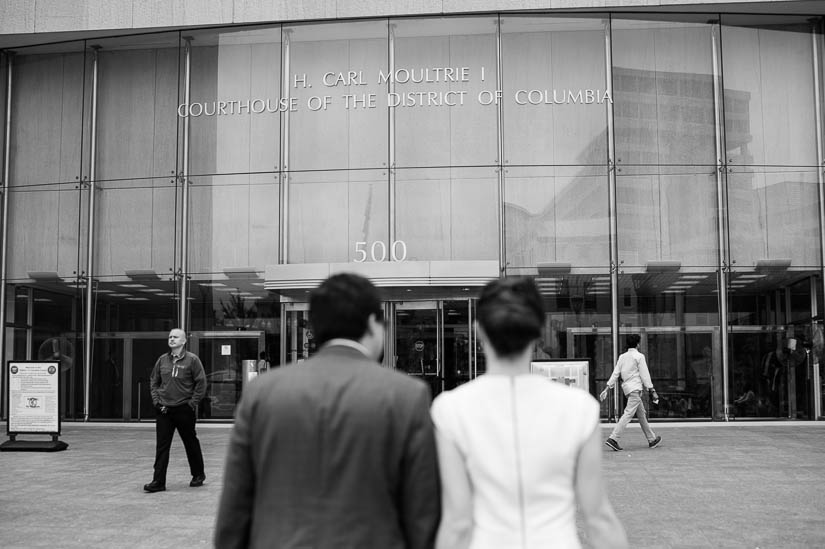 walking into the dc courthouse to get married