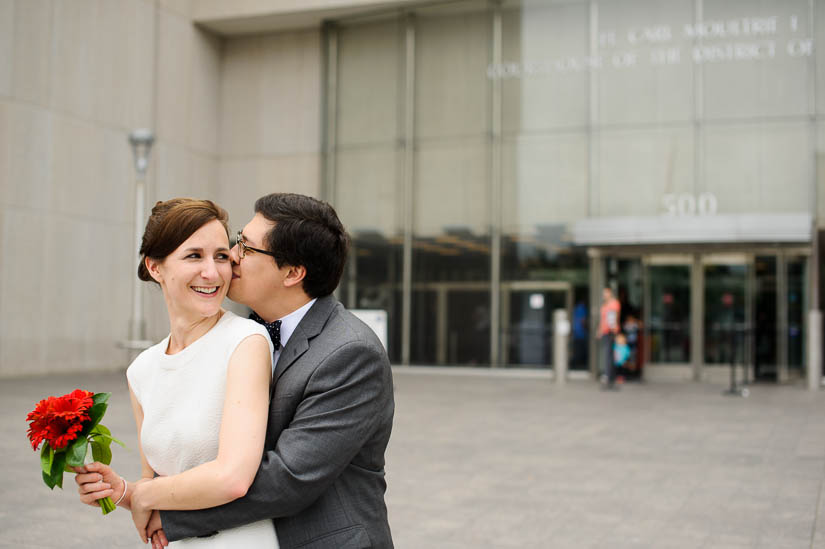 impromptu portrait at dc courthouse wedding