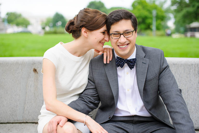 wedding portraits after dc courthouse wedding