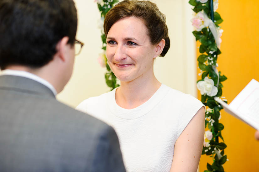 tearing up during dc courthouse wedding